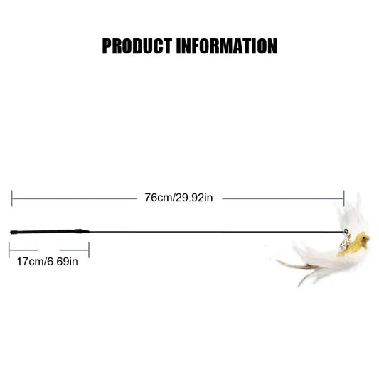 Pet Head Rod Wire Cat Toys Teaser Replaceable Head