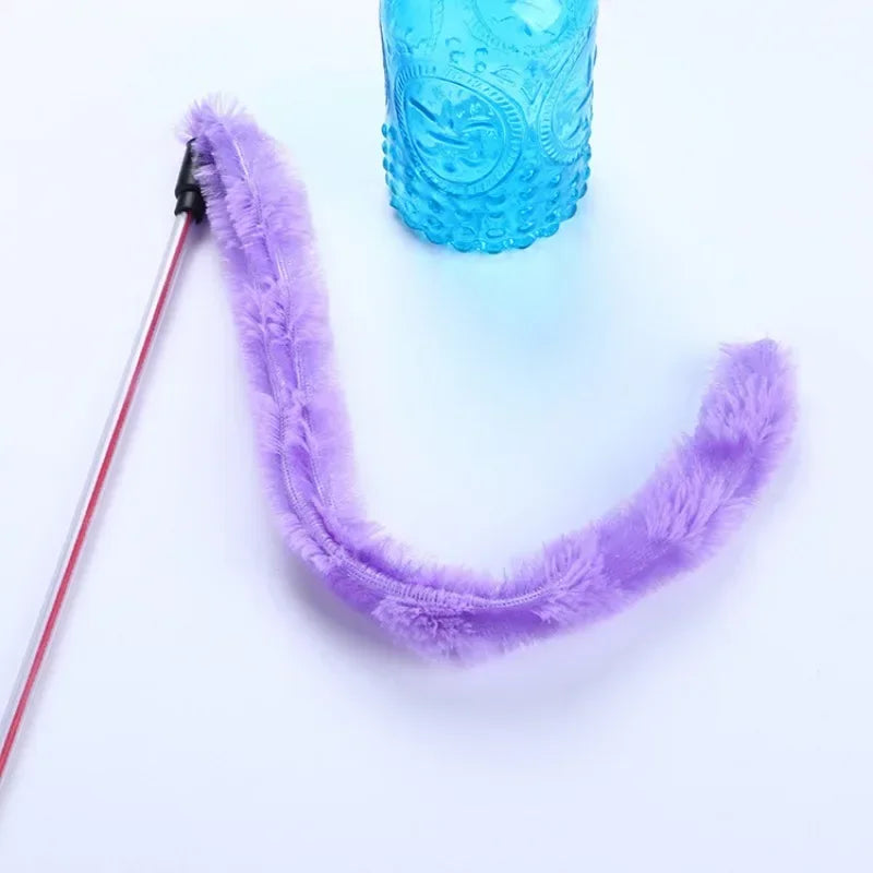 Cat Stick Plush Feather Toy Interactive Cat Toys for Cats