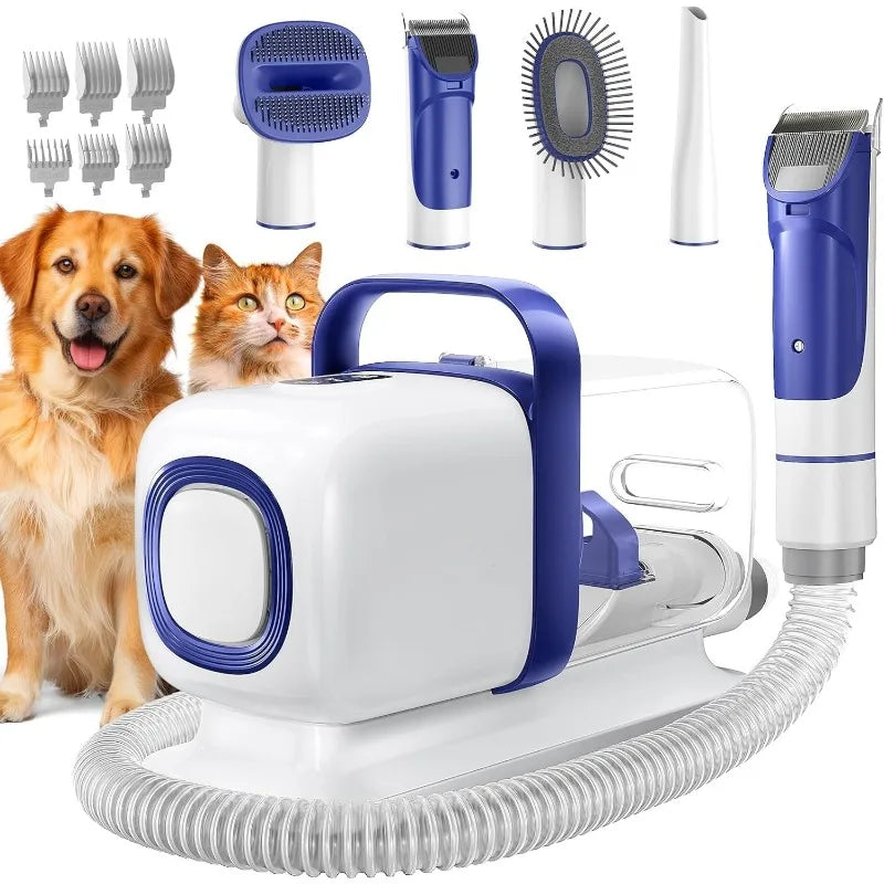 Dog Grooming Kit With Low Noise Vacuum And Shedding Brush