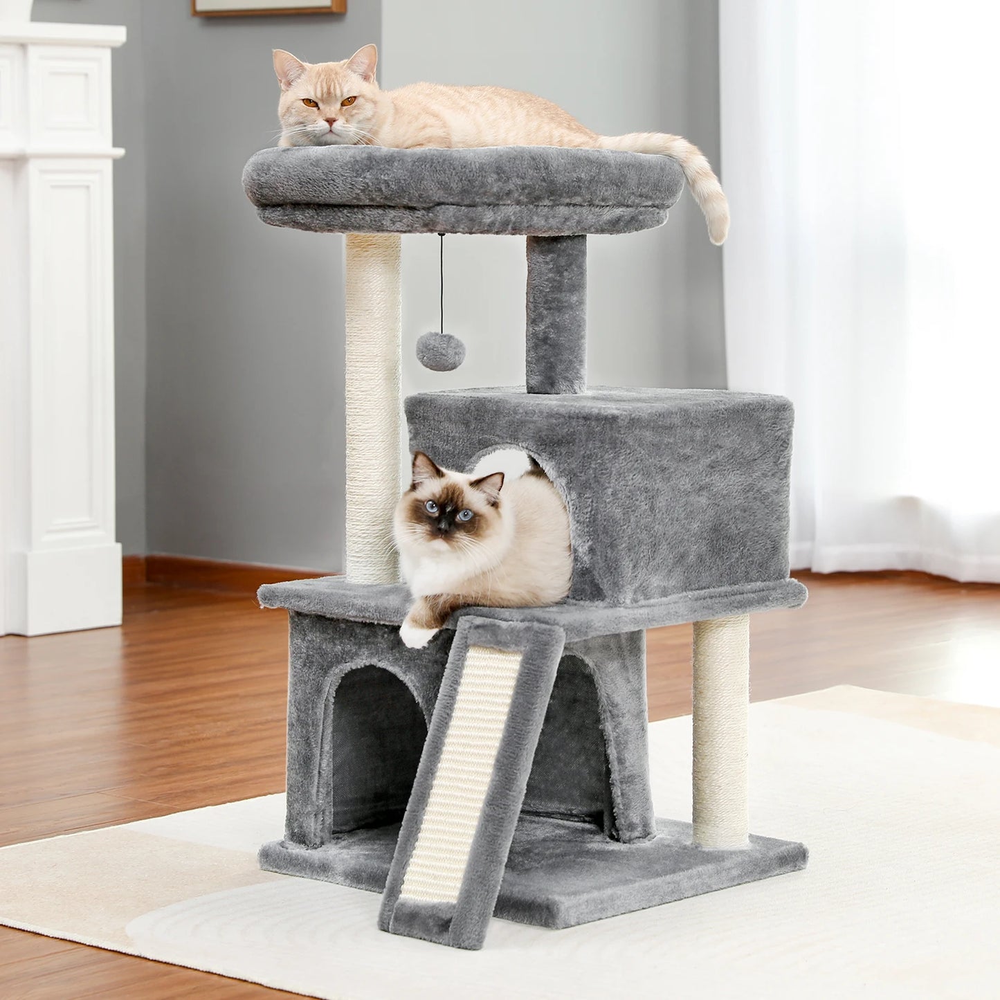 Large Cat Tree For Indoor Cats Multi Level Tower Condos