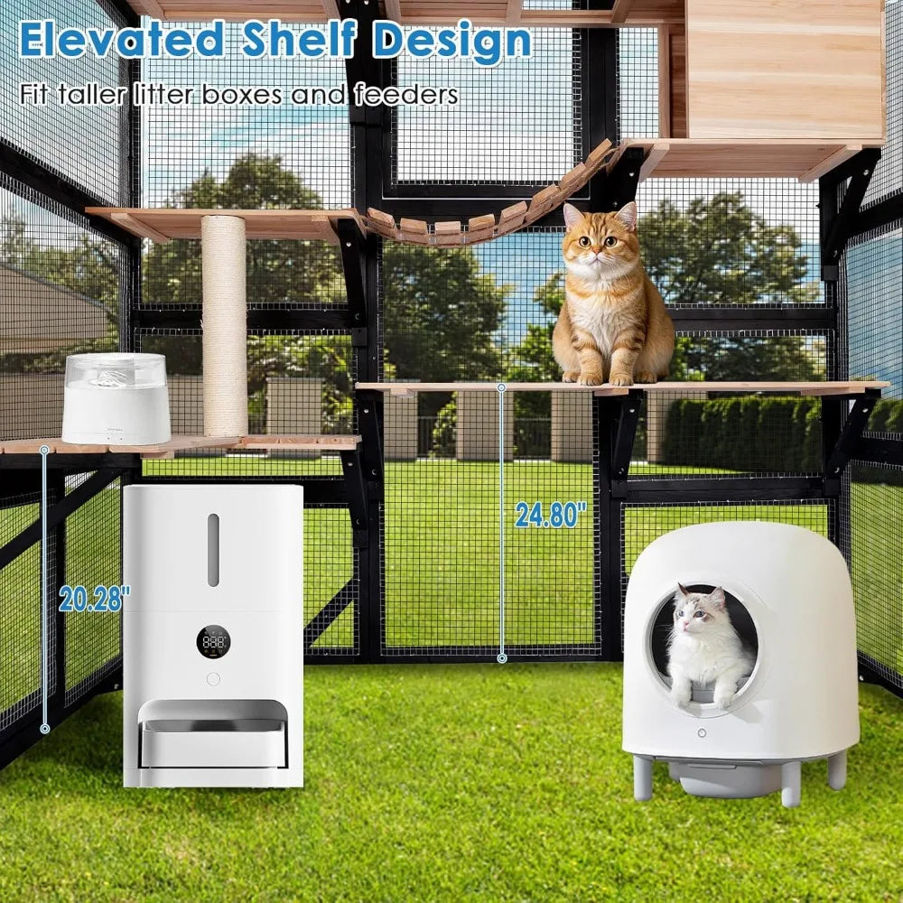 71 Inch Cat Enclosure Catio With Walk In Access For Cats