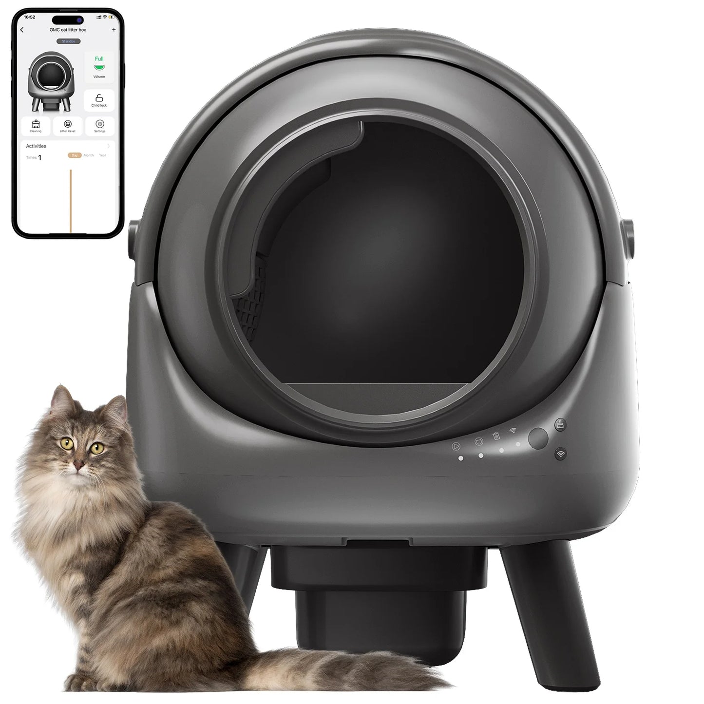 Self Cleaning Litter Box Automatic For Multi Cats With App