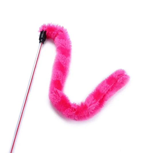 Cat Stick Plush Feather Toy Interactive Cat Toys for Cats